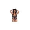 Body string grande taille en résille noir 